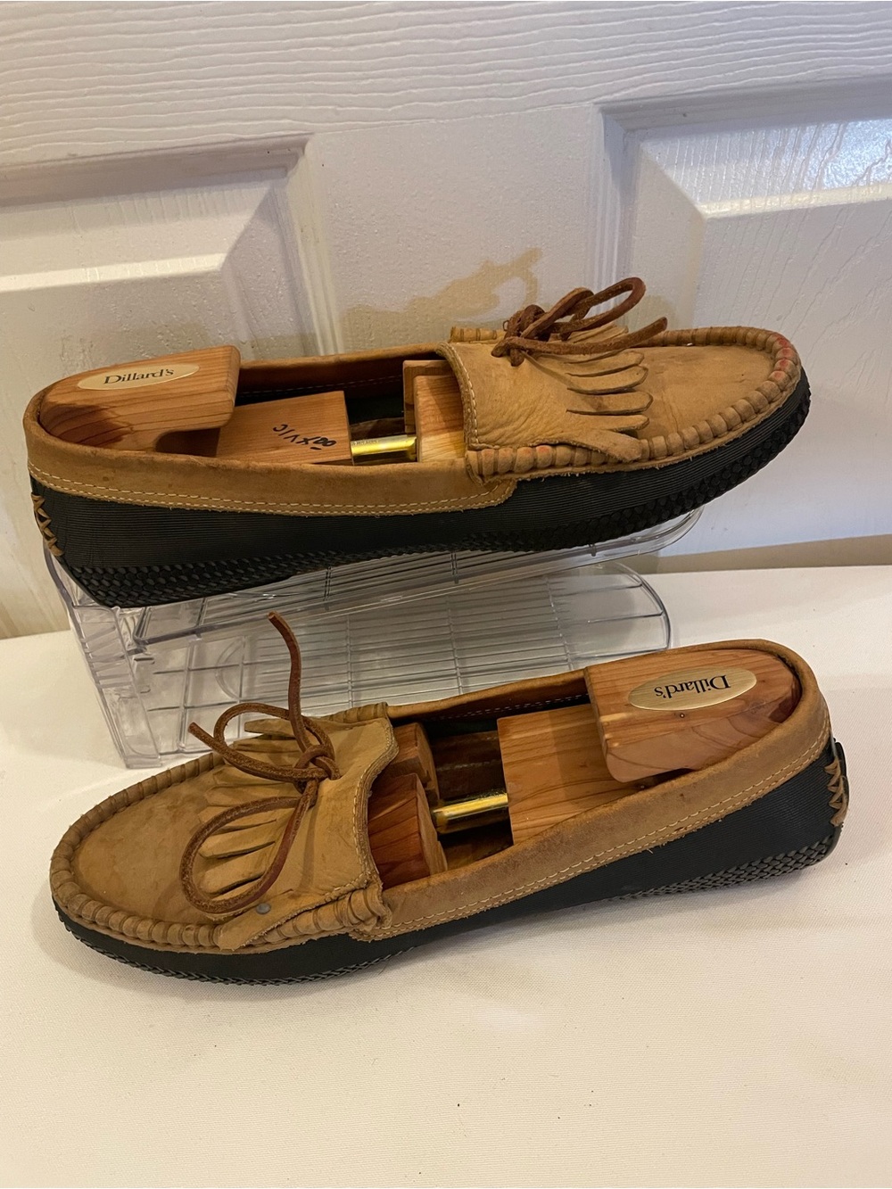 COLE HAAN Men’s tan leather moccasin slip-on